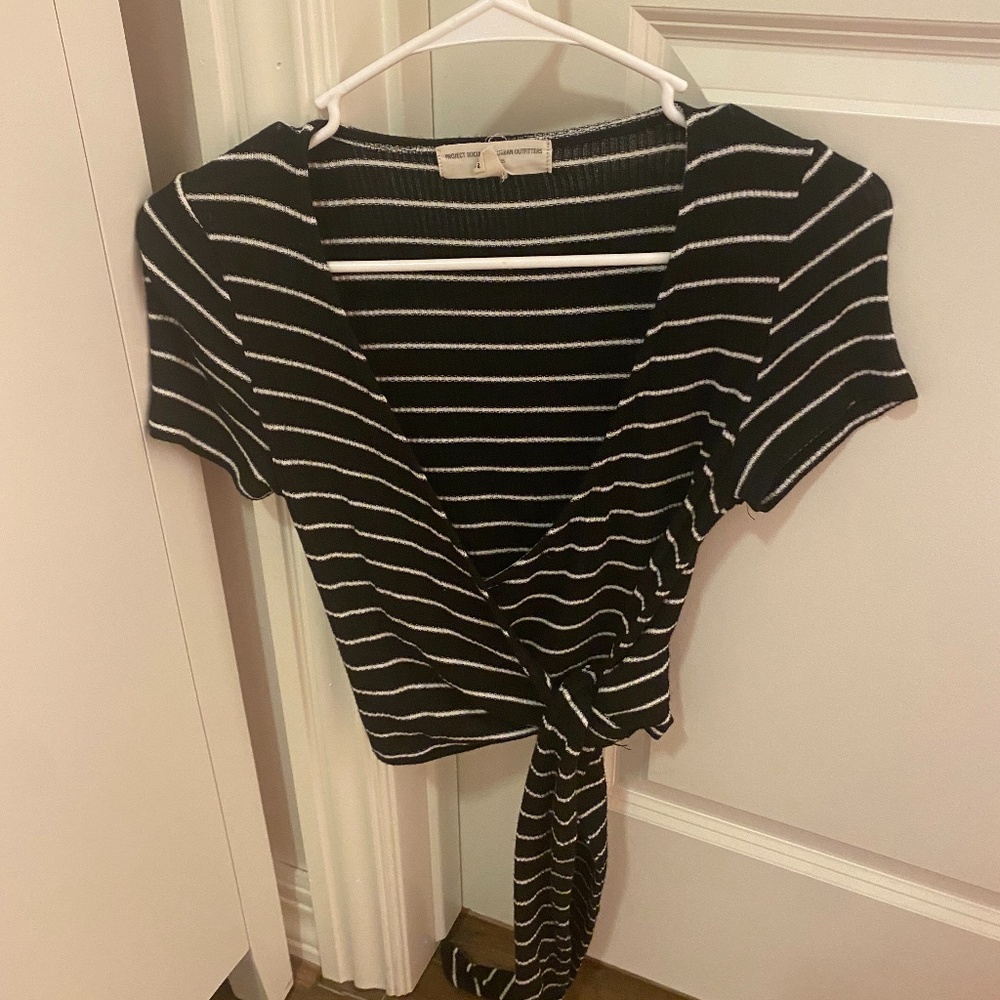 Urban Outfitters Black Tie Top